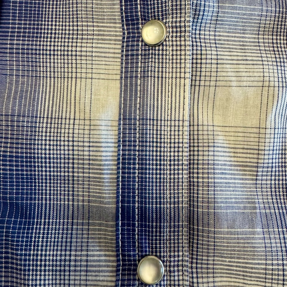 Wrangler Women’s Blue Plaid Pearl Snap Western Shirt NWOT - Picture 6 of 11